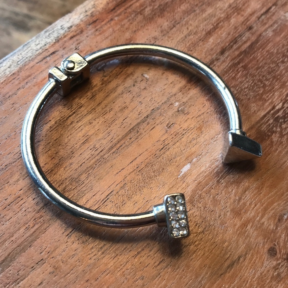 Bracelet Silver tone embellished with jewels